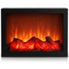 BigBuy Elektrinis židinys LED apšvietimu juodas 29x23 cm
