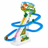 Lean Toys Dinozaurų trasa su judančiais laiptais ir šviesos efektais, 19,5 × 15 × 8,5 cm
