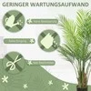 HOMCOM Dirbtinė palmė, 120cm, dirbtinis augalas, plastikiniai dirbtiniai augalai vazone, skirti svetainei, biurui