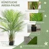 HOMCOM Dirbtinė palmė, 120cm, dirbtinis augalas, plastikiniai dirbtiniai augalai vazone, skirti svetainei, biurui