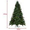 Dirbtinė kalėdinė eglutė su LED apšvietimu, žalia, 240 cm