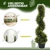 Outsunny 2 vnt. dirbtinių kedrų rinkinys, 90 cm dirbtinis augalas, plastikinis dirbtinis kedras vazone, spiralinis augalas kaip tikras, skirtas svetainei, miegamajam, biurui, sodui, moderni dekoracija