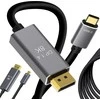 DisplayPort USB-C kabelis 1.4, 1,8 m, 8K, 4K, 2K