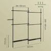 Songmics Drabužių kabykla 3 aukštų 33,5 x (162-238) x (220-300) cm