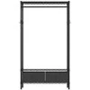 Songmics Drabužių kabykla su lentynomis 40x90x180 cm juoda