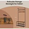 Songmics Drabužių kabykla su suoleliu ir lentynomis 32,2 x 84 x 180 cm