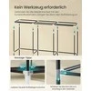 SONGMICS audinio spinta 45 x 188 x 176 cm su 3 pakabinamais skyrius, juoda
