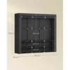 SONGMICS audinio spinta 45 x 188 x 176 cm su 3 pakabinamais skyrius, juoda