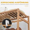 HOMCOM drabužių kabykla, drabužinė su drabužių pakaba, batų lentyna, bambuko lentyna, drabužinė miegamajam, parodoms, skalbyklai, natūralaus medžio
