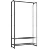 Songmics Drabužių lentyna su lentynomis 29 x 73 x 158,4 cm matinės juodos spalvos