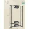 Songmics Drabužių lentyna su lentynomis 29 x 73 x 158,4 cm matinės juodos spalvos