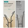 Songmics Drabužių lentyna ant ratukų su 2 drabužių laikikliais, juoda