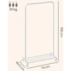 Songmics Drabužių stovas su ratukais ir lentyna, baltas, 40,6 x 74 x 158,3 cm
