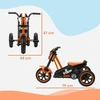 AIYAPLAY Dviratis triratis, vaikiškas dviratis, balansinis dviratukas, dviratis su pedalais vaikams 18-36 mėn., plienas, 79x44x47 cm, Oranžinis