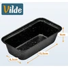 Duonos kepimo forma su granitine danga, juoda, 15,5 × 8,5 × 4 cm