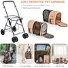 Dvigubas gyvūnų vežimėlis smėlinis