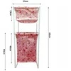 Laundry basket double shelf linen clothes basket
