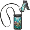 Springos Dvigubas telefono dėklas IPX8, skaidrus / juodas, 21,5 cm