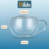 Dvigubos sienelės stiklinės Vilde 280 ml, 2 vnt.
