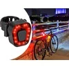 Dviračio galinis žibintas 14 LED, juodas, USB įkrovimas