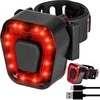 Dviračio galinis žibintas 14 LED, juodas, USB įkrovimas