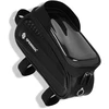 Springos Dviračio krepšys su skaidriu telefono dėklu, juodas, 23 × 10 × 13 cm