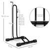 SPORTNOW dviračių stovas vertikalus ir horizontalus radikaliai reguliuojamas stovas 6"-28" ir 700c dviračiams 45 x 44 x 118 cm, metalinis juodas | Aosom