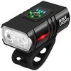 Dviračio žibintai su LED T6 priekiui ir galui, USB įkrovimas