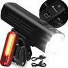 Dviračio žibintų rinkinys Springos BA0081, 1000 lm, USB įkrovimas
