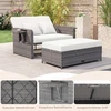 Dvivietė rataninė sofa su pakoja Mix Brown / Mix Pilkas