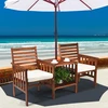 Dvivietė sofa ir kavos staliukas 3 vnt.