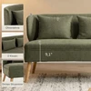 Dvivietė sofa su apmušalu, tamsiai žalia, 117 × 65 × 78,5 cm