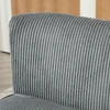HOMCOM 2 vietų sofa, sofa su kordine išvaizda, medinės kojos, minkšta sofa, dvivietė sofa svetainei, miegamajam, 117 x 56,5 x 77 cm, pilka
