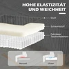 HOMCOM 2 vietų sofa, sofa su kordine išvaizda, medinės kojos, minkšta sofa, dvivietė sofa svetainei, miegamajam, 117 x 56,5 x 77 cm, pilka
