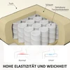 Dvivietė sofa su spyruokliniu pagrindu, kreminės baltos spalvos, 117 × 56,5 × 77 cm