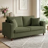 Dvivietė velvetinė sofa su kišeninėmis spyruoklėmis, žalia ir juoda, 170 × 80 × 82 cm