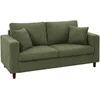 Dvivietė velvetinė sofa su kišeninėmis spyruoklėmis, žalia ir juoda, 170 × 80 × 82 cm