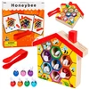 Lean Toys Edukacinis žaislas avilys su pincetu, įvairių spalvų, 7 bitės