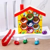 Lean Toys Edukacinis žaislas avilys su pincetu, įvairių spalvų, 7 bitės