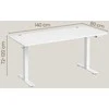 Songmics Elektrinis aukščio reguliuojantis rašomasis stalas 140 x 80 cm