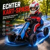Elektrinis gokartas su 2 greičio režimais ir EVA ratais, mėlynas, 100 × 58 × 58,5 cm