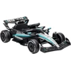 Elektrinis kartingas vaikams, licencijuotas Mercedes-AMG PETRONAS F1, su ličio akumuliatoriumi, juodas, sidabrinis ir mėlynas, 123 × 66 × 39 cm