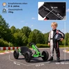 Elektrinis kartingas vaikams su reguliuojamu ilgiu ir dviem varikliais, žalias ir juodas, 98 × 55,5 × 46,5 cm