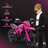 AIYAPLAY 12V elektrinis vaikų motociklas, vaikiškas motociklas su ratukais, iki 3 km/h, elektrinis motociklas su signalu ir užvedimo garsu, vaikiška transporto priemonė 3-8 metų vaikams, maks. 30 kg, rožinė