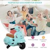 Homcom VESPA Vaikiškas elektrinis motociklas 18-36 mėn. 3 km/val. LED šviesa, Garsas PP plastikas 66,5 x 38 x 52 cm