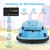 Elektrinis susidūrimo automobilis su nuotolinio valdymo pultu ir 360° apsisukimu, mėlynas, 66,5 × 64,5 × 39 cm