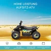 Elektrinis vaikiškas keturratis, 6 V, su važiavimu pirmyn ir atgal, juodas, 72 × 40 × 45,5 cm