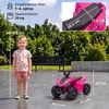 Elektrinis vaikiškas keturratis su ličio akumuliatoriumi ir 20 W varikliu, šviesiai raudonas ir juodas, 67 × 38,5 × 43 cm