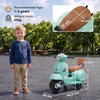 Elektrinis vaikiškas motociklas Mini Vespa GTS dizaino, su atraminiais ratukais, žalias, 66,5 × 38 × 52 cm