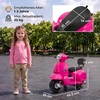 Elektrinis vaikiškas motociklas Mini Vespa GTS su ličio akumuliatoriumi, rožinis, 66,5 × 38 × 52 cm